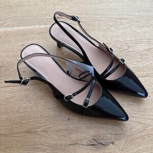 LOFT Pumps Buckle Strappy Slingback Size US6 Black